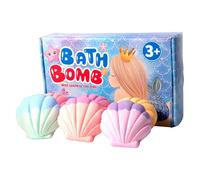 Bain moussant pour adulte - Jouet é en forme de conque, boule de sel, 6 pièces, boules de bain en mousse avec formule hydratante et apaisante pour femmes, épouses, hommes, grand-mère, filles, je