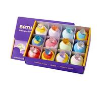 Bain moussant pour femmes | 12 Boules de Sel Parfumées,avec Jouets et Bulles de Bain Moussantes | Cadeau pour Femme Famille Maman Jeune Maison Voyage Écologique