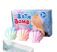 Bain Moussant - Sel Naturel, D'huiles Essentielles, Matière Minérale Effervescente | Boule De Sel De Bain Avec Jouet En Forme De Conque, 6 Pièces, Pour Femmes, Maman, Épouse, Grand-mère