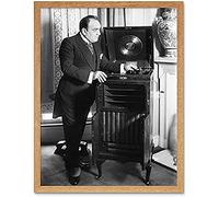 Bain Opera Singer Enrico Caruso Phonographe Photo Impression Murale sans Cadre