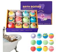 Bain pour : Boules Effervescentes,Lot de 12 Pièces Artisanal Multicolore,Kit de Jouets pour le Bain Effervescents pour | Détente à Domicile Voyage Hôtel Enfant