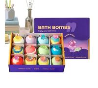 Bain pour : Boules Effervescentes - Nettoyant Corporel Artisanal Multicolore | Jouets de Bain Moussant | Détente à Domicile Voyage Hôtel Enfant