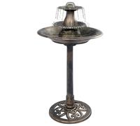 vidaXL Bain pour oiseaux avec fontaine Bronze 50x91 cm Plastique 48233