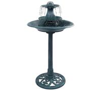 Bain pour Oiseaux avec Fontaine Bronze Plastique Baignoire Terrasse vidaXL