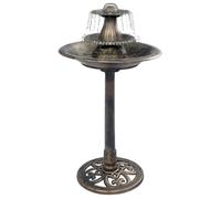 Bain pour oiseaux avec fontaine - VidaXL - Bronze 50x91 cm - Plastique