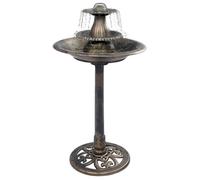 Bain pour oiseaux avec fontaine - vidaXL - Bronze - 50x91 cm - Plastique
