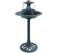 vidaXL Bain pour oiseaux avec fontaine – Fontaine sculpture/statut – Vert – Électrique