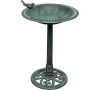 Bain pour oiseaux avec oiseau décoratif Vert G