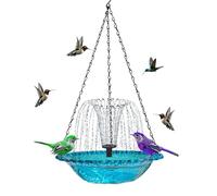 Bain pour Oiseaux d'extérieur | Bol Artistique captant la lumière du Soleil - Fontaine pour Oiseau avec Fonction de mangeoire - pour terrasse Balcon clôture Cour Colibri Perruche Perroquet
