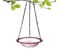 Bain pour Oiseaux Extérieur | Baignoire Extérieure pour Oiseaux | Maison D'oiseau Décorative Suspendue avec Support Métallique pour Jardin Terrasse Balcon Pont