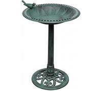 Bain pour oiseaux - VIDAXL - Vert - Plastique - Avec oiseau décoratif