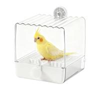 Bain Pour Perruches Bain d'Oiseaux Avec Douche Et Mangeoire | Boîte À Nourriture pour les Perroquets les Inséparables les Canaris les Perruches le Mannikin les Oiseaux Petits et Moyens