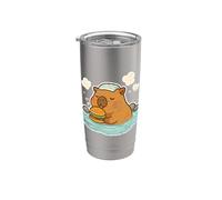 Bain relaxant Capybara Burger Onsen Gobelet isotherme en acier inoxydable double paroi