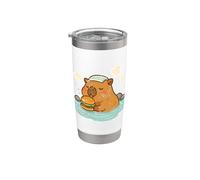 Bain relaxant Capybara Burger Onsen Gobelet isotherme en acier inoxydable double paroi
