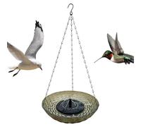 Bain solaire pour oiseaux | Fontaine à eau pour oiseaux | Fontaine solaire pour colibri | Bain d'oiseaux pour balcon, cour, patio, jardin extérieur