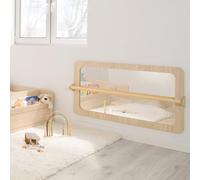 Bainba - Miroir Montessori évolutif Bouleau | Barre d'appui réglable - Surface incassable en méthacrylate - 112x60 cm - pour bébé et Enfant