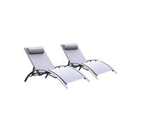 Bains de soleil gris monaco (lot de 2) 35-810341