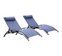 Bains de soleil monaco bleu lavande (lot de 2) Keter 35-700949 bleu G