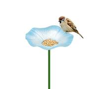 Bains d'oiseaux - Bol d'alimentation pour Bains de colibris d'oiseaux Vintage de 14,5 cm | Bainsd'oiseaux autoportants, décor de Cour sur Piquet en métal résistant aux intempéries, Abreuvoir extérie