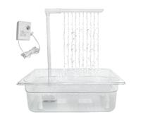 Bains d'oiseaux - Cabine de douche automatique pour oiseaux - Fontaine de bain automatique pour perroquets - Multifonction - Avec plusieurs robinets, accessoires de cage pour perroquets gris du Gabon,