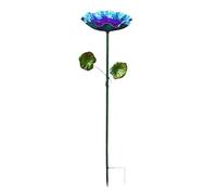 Bains d'oiseaux, Décoration en Fer Fleur Vintage, Piquets de Jardin Fleuris en Métal, pour Pinson Calopsitte Moineau Jardin Maison Terrasse Cour Parc Aménagement Paysager Extérieur