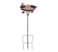 Bains d'oiseaux et Soutiens | Baignoire d'oiseauxs en Fonte avec Base à 5 Volets | Grand Bain d'eau d'oiseaux | Tables d'oiseauxs Décor Jardin | Grand Bol Bains autonomes Vintage avec Statue
