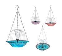 Bains D'oiseaux, Fontaine D'eau À Énergie Solaire, Mangeoire À Oiseaux Sauvages Multifonctionnels Pour Jardin De Balcon, Baignoire De Décoration D'alimentation En Boisson Extérieure Du Jardin Extérieu