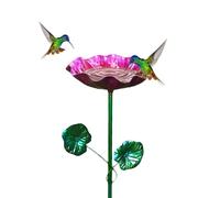 Bains d'oiseaux - Mangeoire Fleur Vintage en Fer - Bain d'oiseaux Métallique | pour Pinson Calopsitte Moineau Jardin Maison Terrasse Cour Parc Aménagement Paysager Extérieur