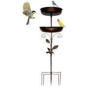 Bains d'oiseaux pour Extérieur,Bassin pour Oiseaux Vintage À Double Couche Résistant Aux Intempéries | Bassin pour Oiseaux de Jardin,pour Moineau Rouge-Gorge Extérieur Jardin Arrière-Cour Balcon Cour