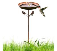 Bains d'oiseaux pour Extérieur - Style Vintage Bains d'oiseaux sur Pied Et Mangeoires,Bain Et Mangeoire Décoratif en Métal Résistant À La Rouille De 82 Cm De Hauteur pour Porche Jardin Cour Arrière
