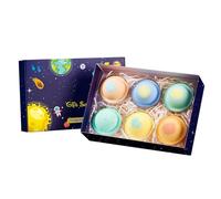 Bains Effervescents pour,Lot de 6 pièces relaxantes naturelles et biologiques | Boules Effervescentes au Sel de Bain en Forme de Planète | Pour Baignoire Douche Spa Maison Cadeau Fête des Mères Anniv