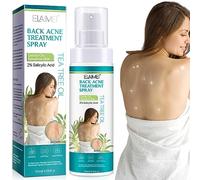 BAInuai Spray de traitement de l'acné pour le dos et l'acné, spray pour le dos et le corps, huile d'arbre à thé, solution d'acné pour le dos, 120 ml