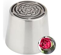 Baipesiy Douilles de passepoil russes extra larges en acier inoxydable pour décoration de gâteaux, glaçage, bouquet de fleurs crème, biscuits, desserts (XXL, style 17)