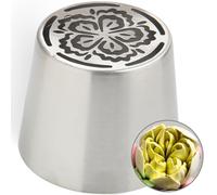 Baipesiy Douilles russes extra larges en acier inoxydable à double pétale pour décoration de gâteaux, glaçage, bouquet de crème, biscuits, dessert (XXL, style 15)