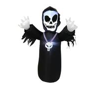 BAIRU Décoration d'halloween Gonflable de 120 cm, Dieu de la Mort géant avec éclairage LED, décoration de Jardin extérieur, décoration d'atmosphère terrifiante, Rangement Facile