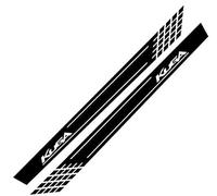 bairuibin Autocollant Latéral pour Voiture pour Ford Kuga,Autocollants de Jupes Latérales,Stickers Personnalisés pour Décoration de Carrosserie,Faciles à Installer,A-Black