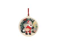 Baisacrafts Décorations de Noël 10 pièces en bois nain personnalisé avec pendentif en forme de sapin de Noël creux à double couche (couleur : 2)