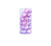 Baisacrafts décorations de noël joyeux boule de Noël arbre de Noël pendentif décoratif 30 boules de Noël colorées décoratives créatives (couleur : violet, taille : 6 cm)