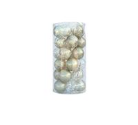 Baisacrafts décorations de noël joyeux boule de Noël arbre de Noël pendentif décoratif 30 boules de Noël colorées décoratives créatives (couleur : or, taille : 6 cm)