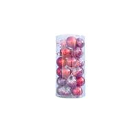 Baisacrafts décorations de noël joyeux boule de Noël arbre de Noël pendentif décoratif 30 boules de Noël colorées décoratives créatives (couleur : rouge, taille : 6 cm)