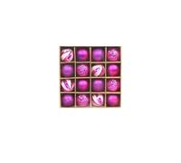 Baisacrafts décorations de noël joyeux Noël boule décorative suspendue 6 cm boule de Noël colorée pendentif arbre de Noël ensemble boule coffret cadeau (couleur : 3)