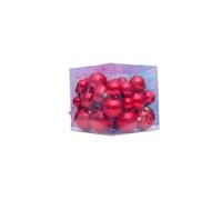 Baisacrafts décorations de noël joyeux pendentif arbre de Noël, décoration de fenêtre, décoration de boule de Noël, pendentif de décoration de Noël, boule de perles, 37 ensembles (couleur : rouge)