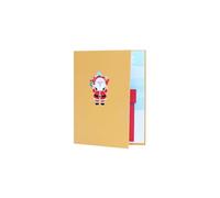 Baisacrafts Lot de 10 cartes de Noël créatives avec impression couleur - Carte de vœux personnalisée avec motif Père Noël en mouvement - Commerce extérieur 3D - Boîte cadeau