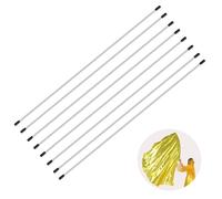 Baisdan 8 pièces de tiges flexibles, 68,6 cm de drapeaux de culte, bâtons flexibles et pliables pour drapeaux de culte et de louange, accessoire de danse avec 3 longueurs différentes