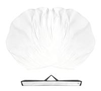 Baisdan Drapeaux de culte de 140 x 140 cm pour église de danse, drapeaux de danse de louange, drapeau de feu consommant avec tiges flexibles et sac de transport, blanc