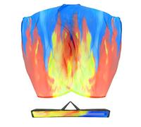 Baisdan Drapeaux de culte de l'eau bénite et du feu avec tiges flexibles, drapeaux de danse de louange et d'adoration pour le culte prophétique, la danse d'église chrétienne jaune, rouge, bleu