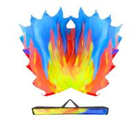 Baisdan Drapeaux de culte de l'eau bénite et du feu, drapeaux de danse de louange avec tiges flexibles et sac de transport, drapeau de culte pour danse d'église, jaune, rouge, bleu