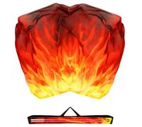 Baisdan Drapeaux de culte du feu de 137,2 x 114,3 cm pour église de danse, drapeau de danse de louange avec tiges flexibles et sac de rangement, orange-rouge-noir