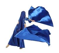 Baisdan Drapeaux de culte en satin rectangulaire de 1,3 m * 1,14 m, bannière de danse de louange liturgique pour église avec tiges ajustables 1 paire (Bleu marine)