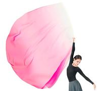 Baisdan Drapeaux de culte extra larges de 190,5 x 139,7 cm avec tige flexible pour église, culte prophétique, adoration, louange, danse (5# blanc/rose-rouge)